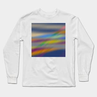 blue yellow red green abstract texture Long Sleeve T-Shirt